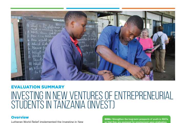Investing in New Ventures of Entrepreneurial Students in Tanzania (INVEST) Evaluation Summary