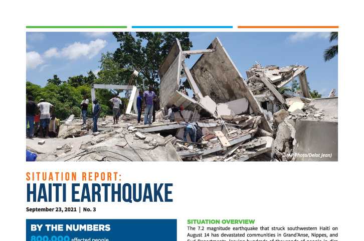 Situation Report: 2021 Haiti Earthquake No. 3