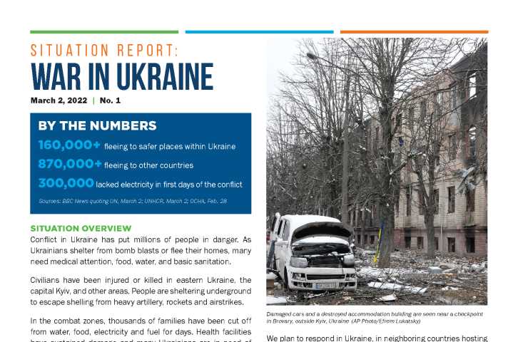 Situation Report No. 1: War in Ukraine