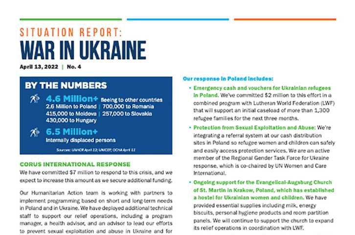 Situation Report No. 4: War in Ukraine