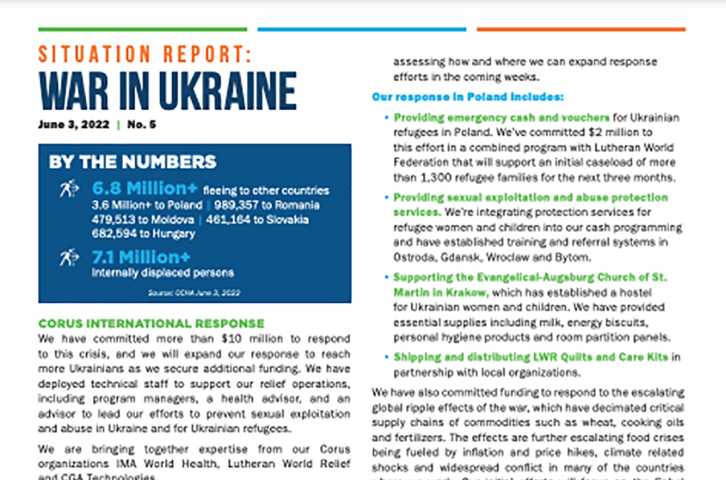 Situation Report No. 5: War in Ukraine
