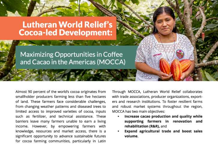 Cocoa-led Development: Maximizing Opportunities in Coffee and Cacao in the Americas (MOCCA)