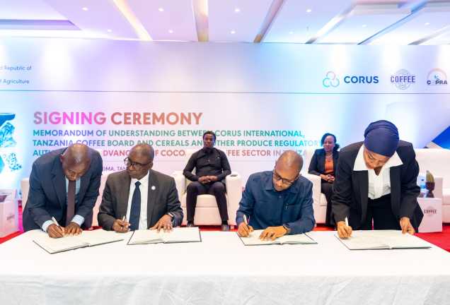 Corus International signs MOUs with Tanzanian Government to advance coffee and cocoa sectors