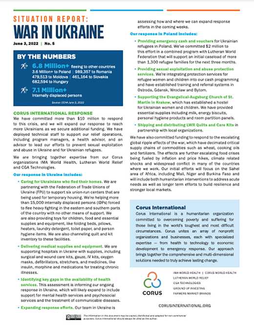 Situation Report No. 5: War in Ukraine