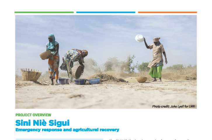 Sini Niè Sigui: Emergency response and agricultural recovery 
