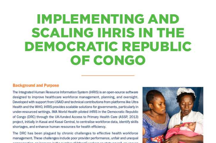 Implementing and Scaling IHRIS in the DRC