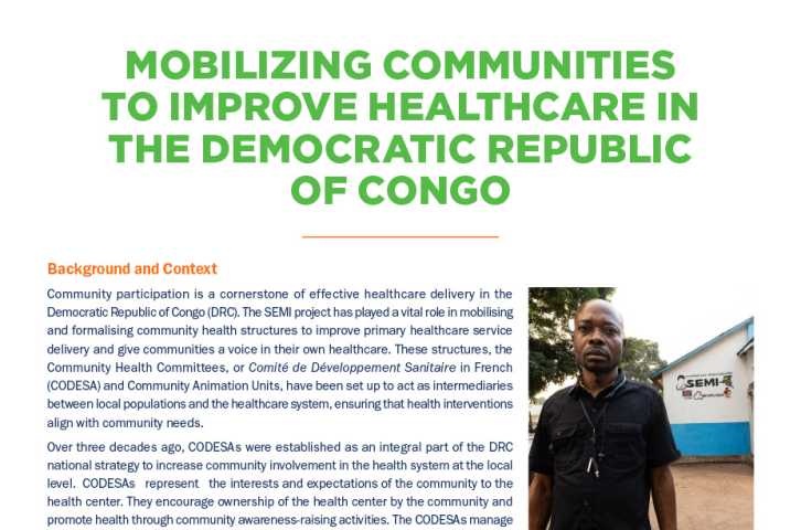 Mobilizing Communities to Improve Healthcare in the DRC